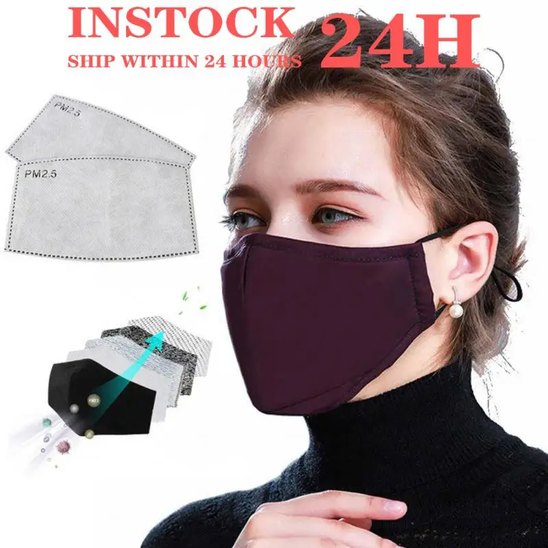 

Hot Selling PM2.5 Mouth Masks Respirator Washable Reusable Masks Unisex Mouth Muffle Mask For Outdoor With Two Filters