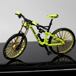 Miniature Finger Mountain Alloy Bicycle Diecast Toy - Metal Racing Bike Collectible (Yellow-gold)