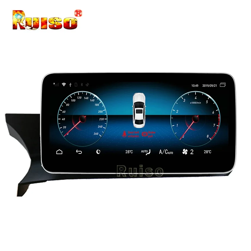 Discount Ruiso 4GB+32GB FOR Benz C Class W204 (2011-2014) Android 8.1 Car DVD player gps audio auto stereo Multimedia ips screen Monitor 3