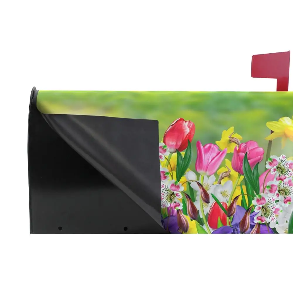 Весенние цветы нарциссы и тюльпаны магнитные почтовые ящики на заказ декоративные почтовые коробки обложки