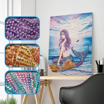 

Diy 5d special diamond painting cross stitch mermaid landscape diamond embroidery mosaic rhinestone home decoration