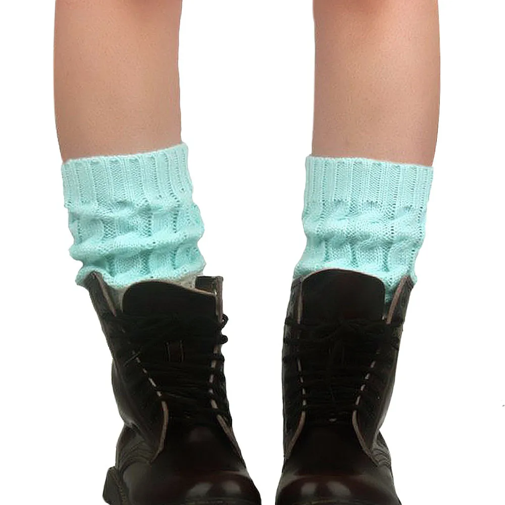 Woman Knitted Leg Warmers Socks Boot Cover guetre femme Keep Warm calentadores de mujer para invierno Fashion slouch socks