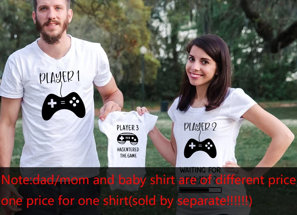 Maternity S-XXL New Family Dad Mom Baby Shower Gift Funny Cotton Top T-Shirt 