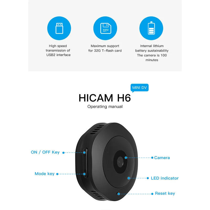 H6 Wifi микро камера ночная версия мини Экшн-камера датчик движения видеокамера диктофон DV DVR маленькая камера
