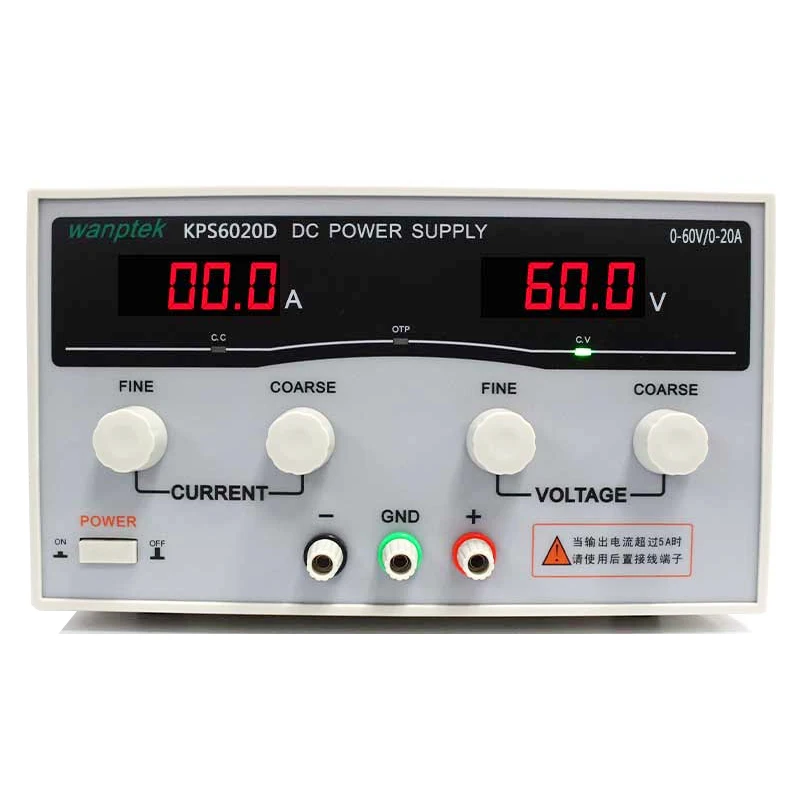 2 Pcs KPS6020D High precision High Power Adjustable LED Dual Display Switching DC power supply 220V EU 60V/20A 0.1V / 0.1A