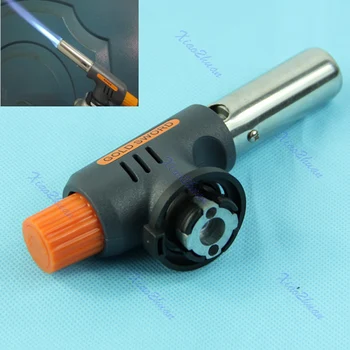 

Flamethrower Gas Torch Butane Burner Auto Ignition Camping Welding BBQ Tool Q0KF