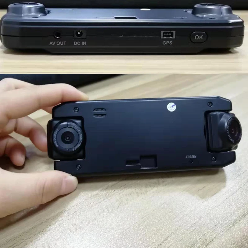 Оригинальная Автомобильная камера с двумя объективами X8000 Full HD 1080P с gps-трекером два объектива Автомобильный видеорегистратор g-сенсор CA365