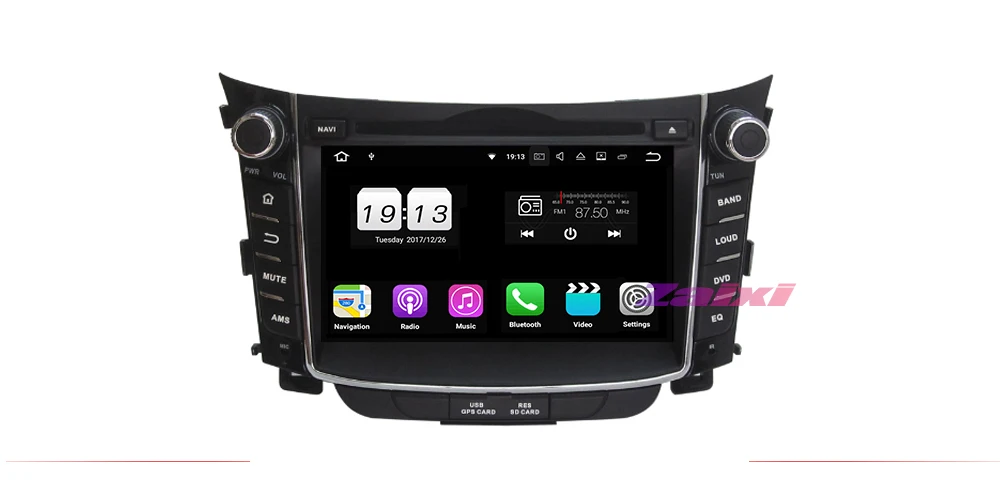 Perfect ZaiXi 2 DIN Auto DVD Player GPS Navi Navigation For Hyundai i30 Elantra GT 2012~2017 Car Android Multimedia System Screen Radio 1