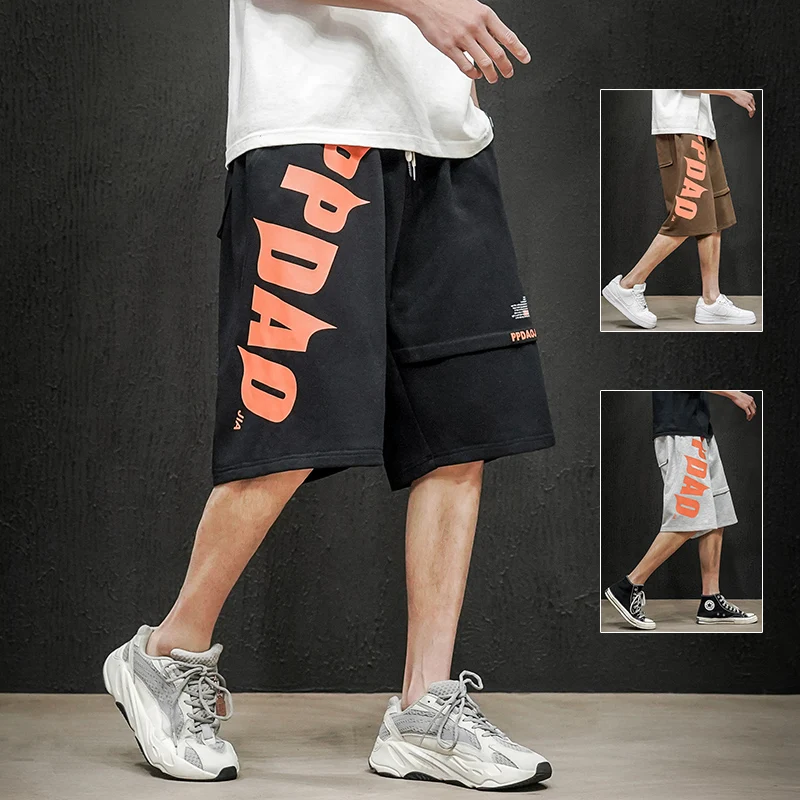 

Summer 2020 new Japanese macheda large size men's letters printed loose five pants straight casual shorts