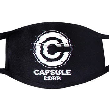 

Capsule Corp Dustproof Mouth Face Masks Dragon Ball Japanese Anime Unisex Black Cycling Anti-Dust Facial Protective Cover Mask