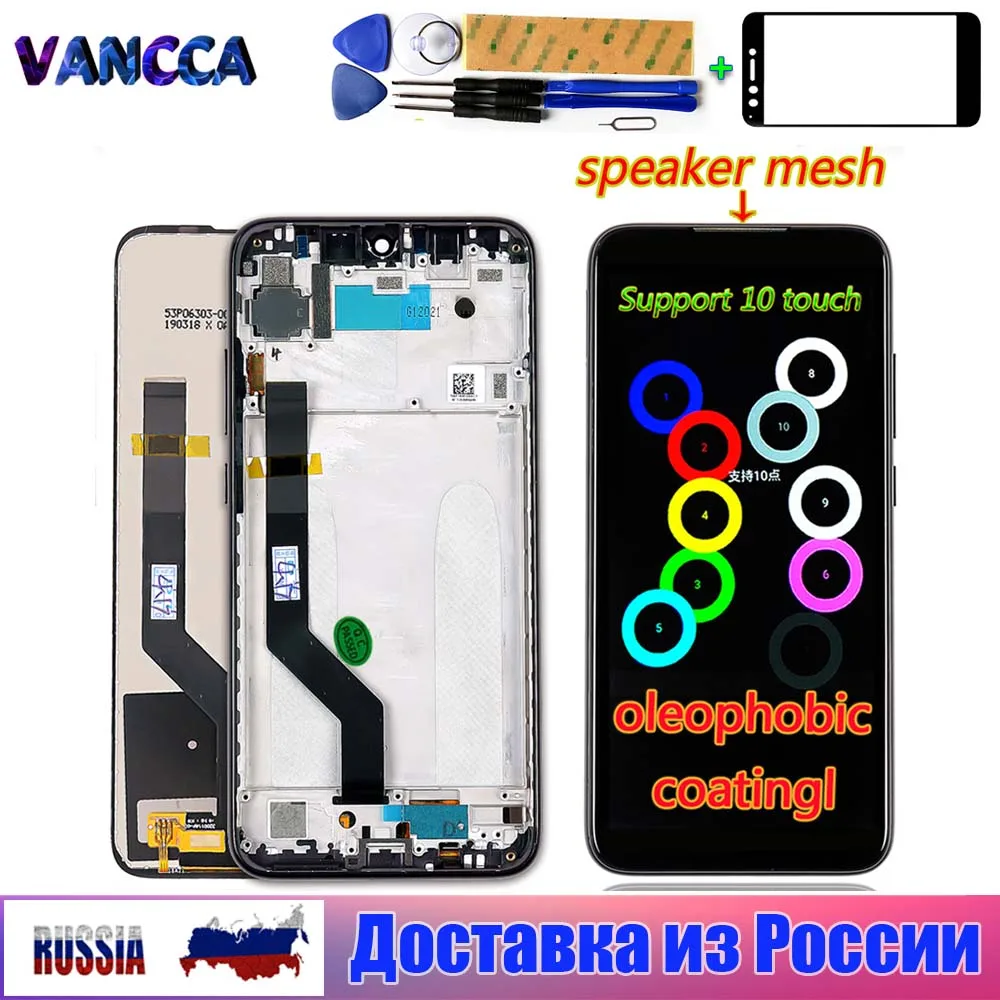 ЖК дисплей Vancca AAA для Xiaomi Redmi Note 7 / Pro рамка сенсорный экран олеофобное покрытие 10
