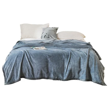 

Solid gray blankets twin full queen king fashion blankets soft Throw Flannel blankets on Bed/car/sofa comfortable Throw blankets