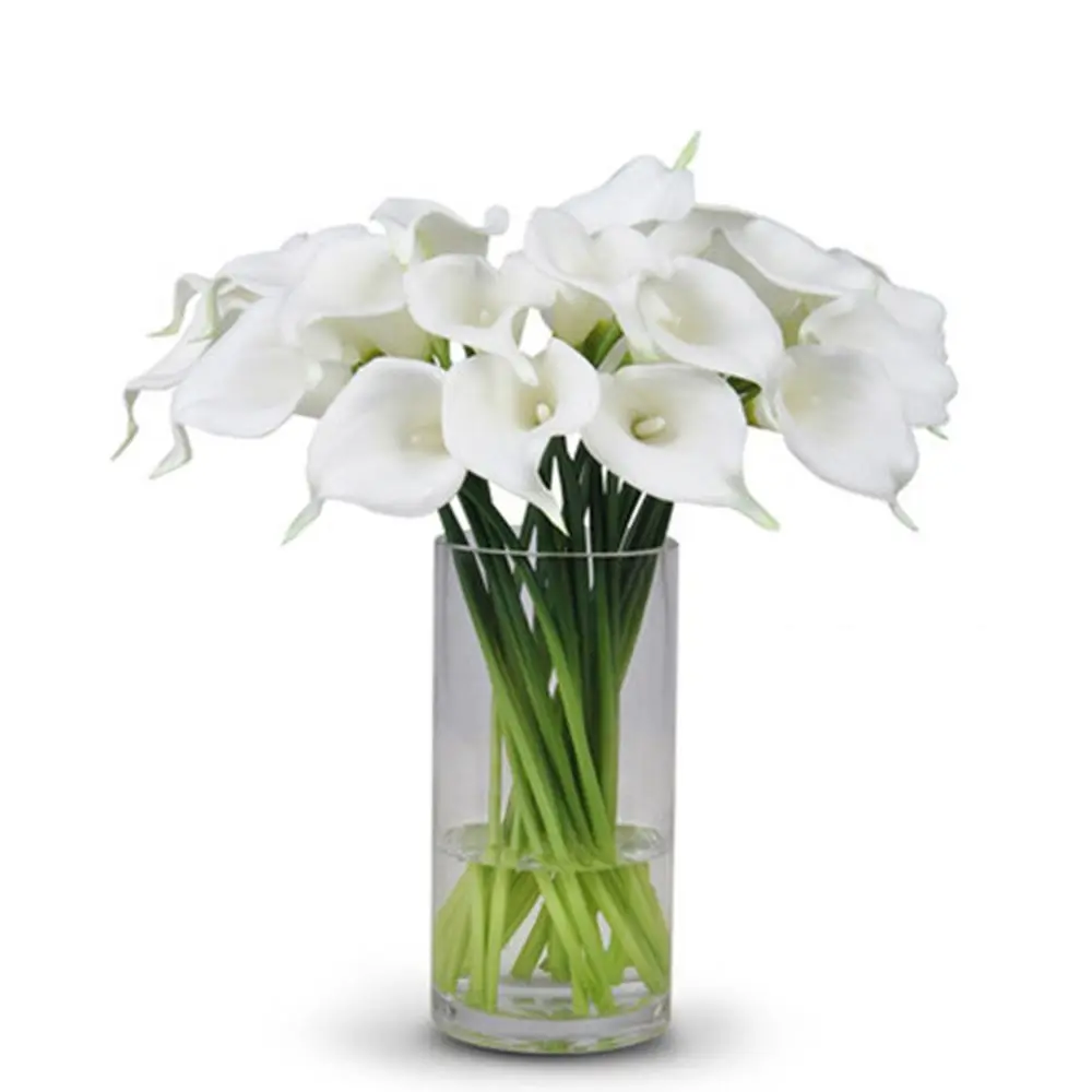 10Pcs Artificial Flowers Calla Lily New Year's Decor Dried Flower Home Christmas Wedding Decoration For Living Room Vase | Дом и сад