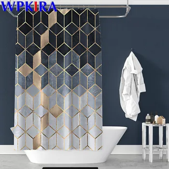 

3D Print Bath curtain Waterproof Shower Curtains Geometric Bath Screen Cloth Curtain Bathroom Beach starfish Decora CP-AD448#30