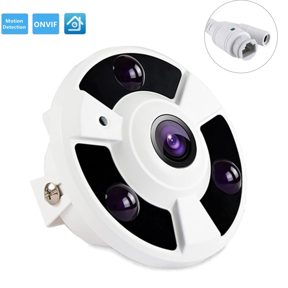 

5MP Dome Fisheye IP Security Camera XMEYE APP 180/360 Degree Lens IR Night Vision Surveillance Mini Security POE Camera