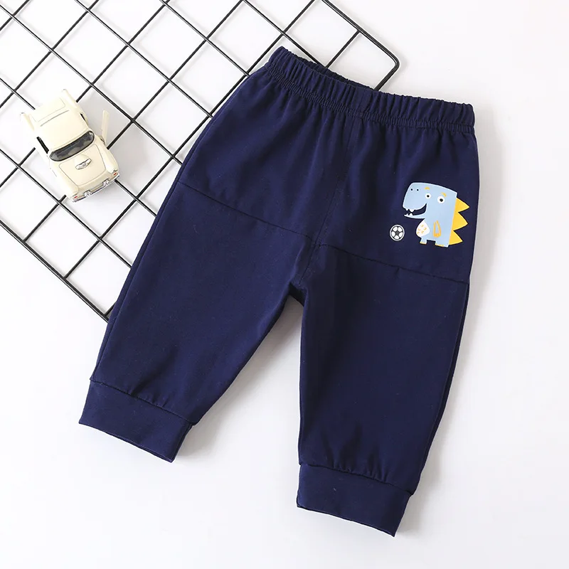 Новые стильные летние детские укороченные штаны, хлопковые дышащие удобные детские штаны