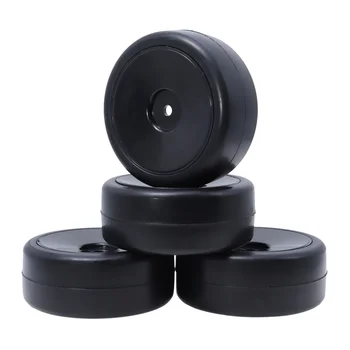 

4PCS RC 1/10 On-Road Tires Hex 12mm Hub Wheel Rims Rubber Smooth Tyre For 1:10 RC HSP HPI Traxxas TRX4 Kyosho Sakura TT01 D4