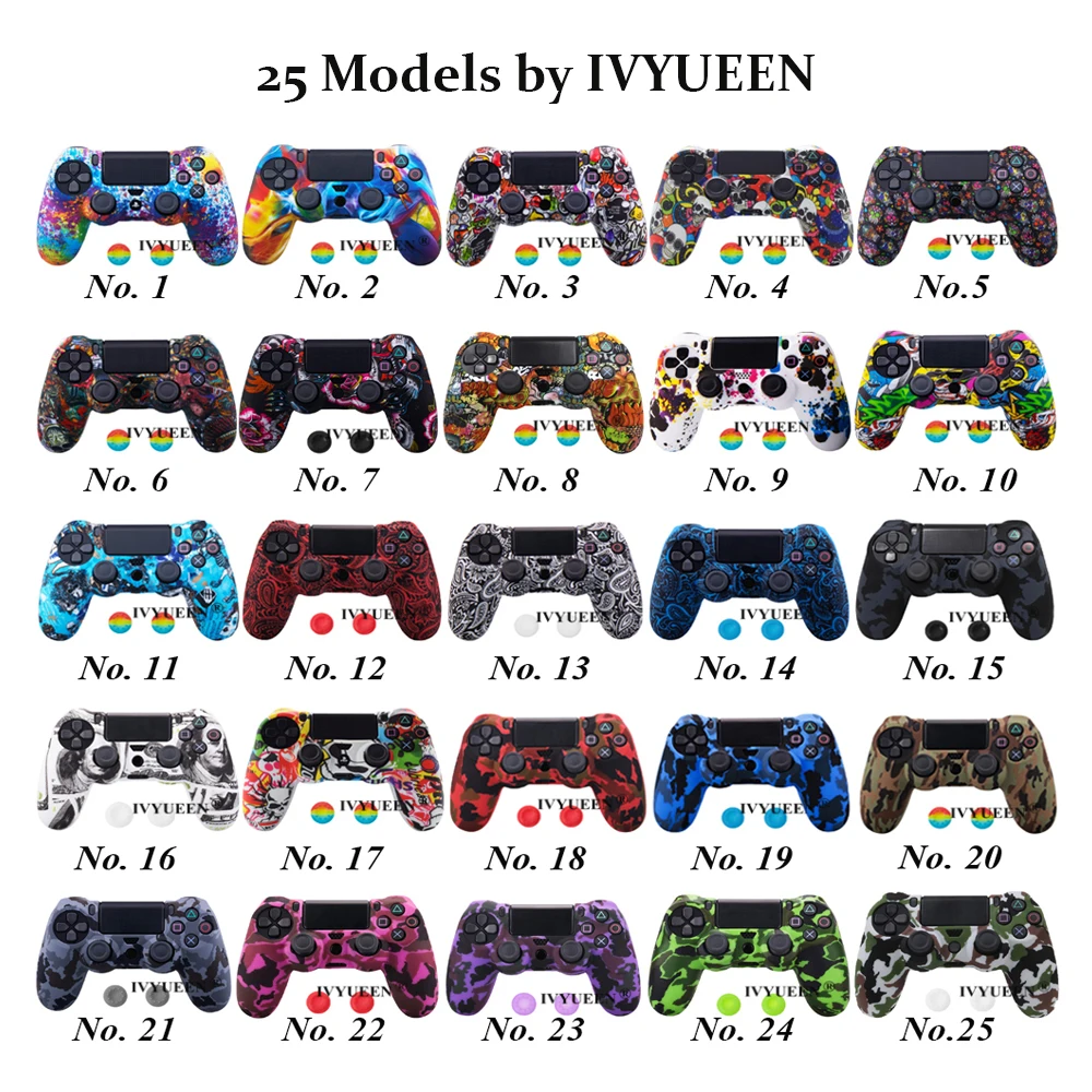 Силиконовый защитный чехол IVYUEEN для геймпада Sony Dualshock 4 PS4 DS4 Pro Slim 25 цветов|case for|case