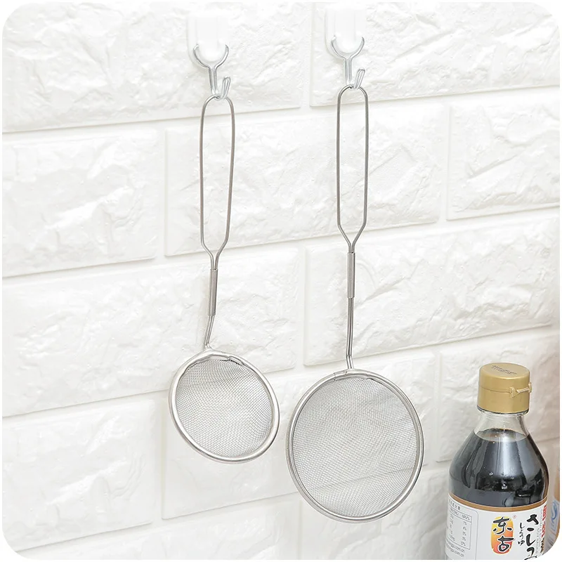 

2019 Stainless Steel Kitchen Flour Handheld Screen Mesh Strainer Flour Sieve Oil Strainer colander