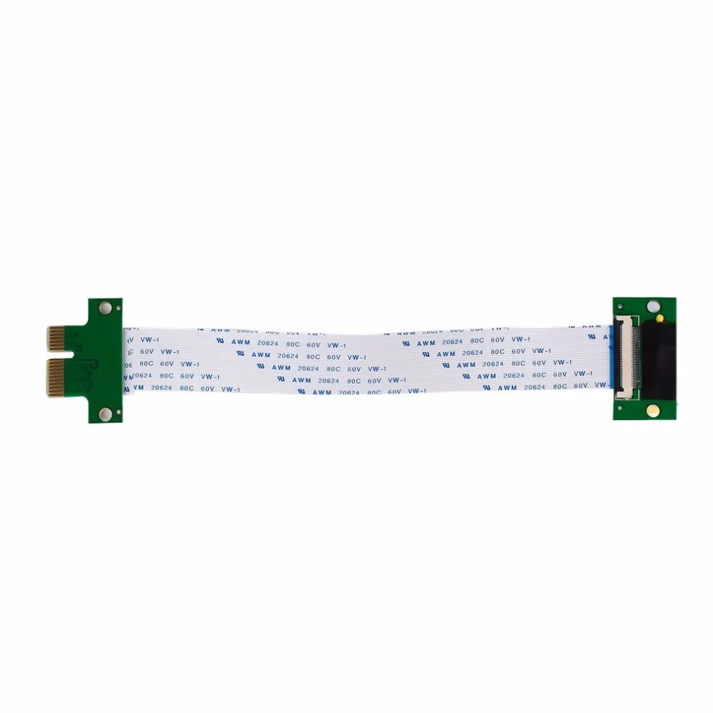 New PCI E Express 1X Riser Extension Single Slot High Speed Cable with Power Digital Hot 3