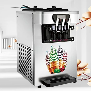 

The hot sale Ice cream maker table top soft ice cream vending machine 3 Flavors Ice Cream Making with two years warranty