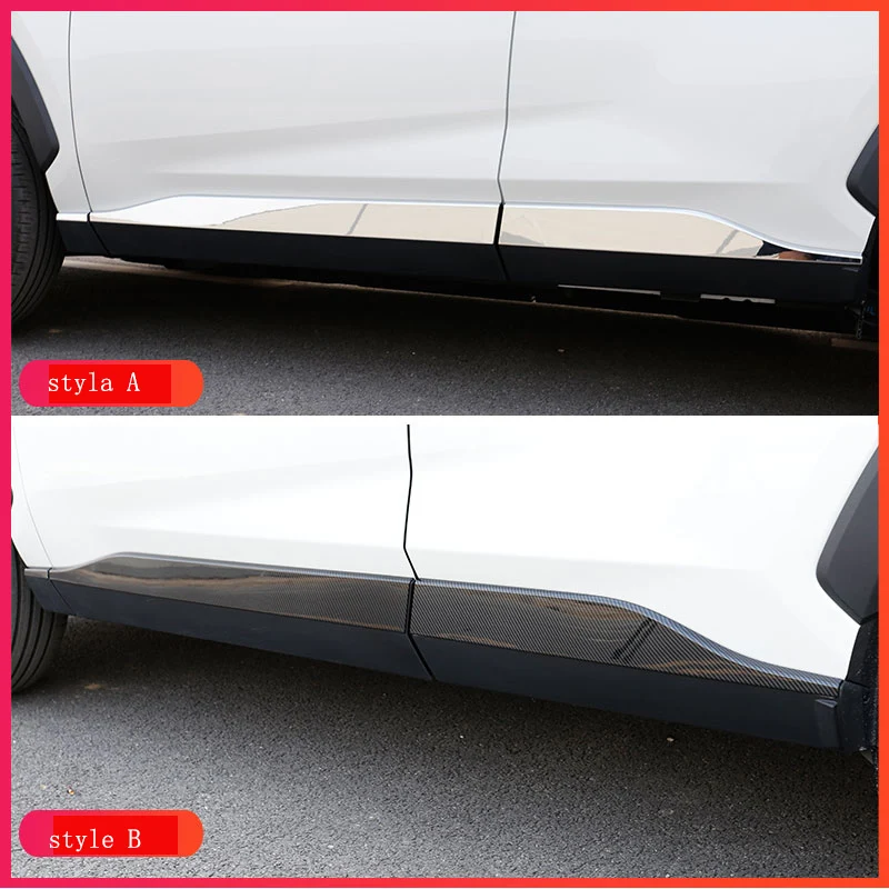 Car Styling Side Door Body Trim Stick Strip Protector Cover 6pcs For