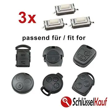

3 x mikrotaster Micro SMD pulsador Llave de Coche