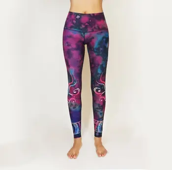 

New rose red yin and yang slimming exercise breathable sweat-absorbent and seven pants leggings