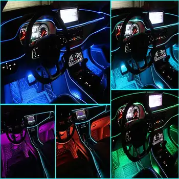 

5 meter LED lights with car interior lights ambient lighting cold atmosphere holiday decoration 12V battery Strip Flexible