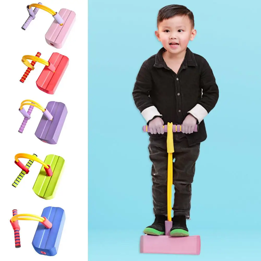 

1 Pair Outdoor Plastic Balance Training Equipment Bounce Pogo Stick Frog Jump Toy Balance Training Kindergarten Jumping Game