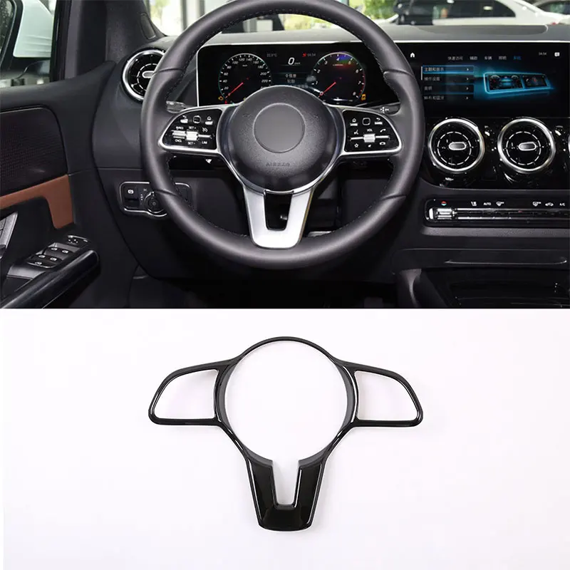 

For Mercedes Benz A B C E G CLA CLS GLC GLE GLS EQC GLB W177 W247 W205 W213 Car Accessories ABS Steering Wheel Decorative Frame