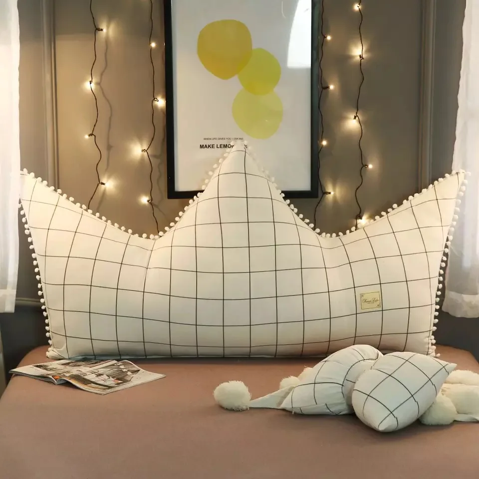 VESCOVO Длинная Подушка-Клин спинка заднего сиденья большая подушка для чтения для спальни - Цвет: as picture