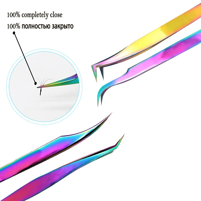 Профессиональные пинцеты для ресниц, щипцы для наращивания ресниц из нержавеющей стали, высокоточные пинцеты для наращивания ресниц, набор