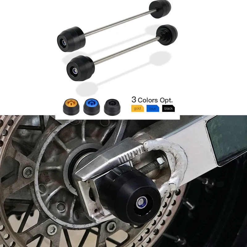 

NICECNC Motorcycle Front Rear Axle Sliders Wheel Fork Slider Protecto Aluminum Delrin for SUZUKI DRZ400SM 2005-2019