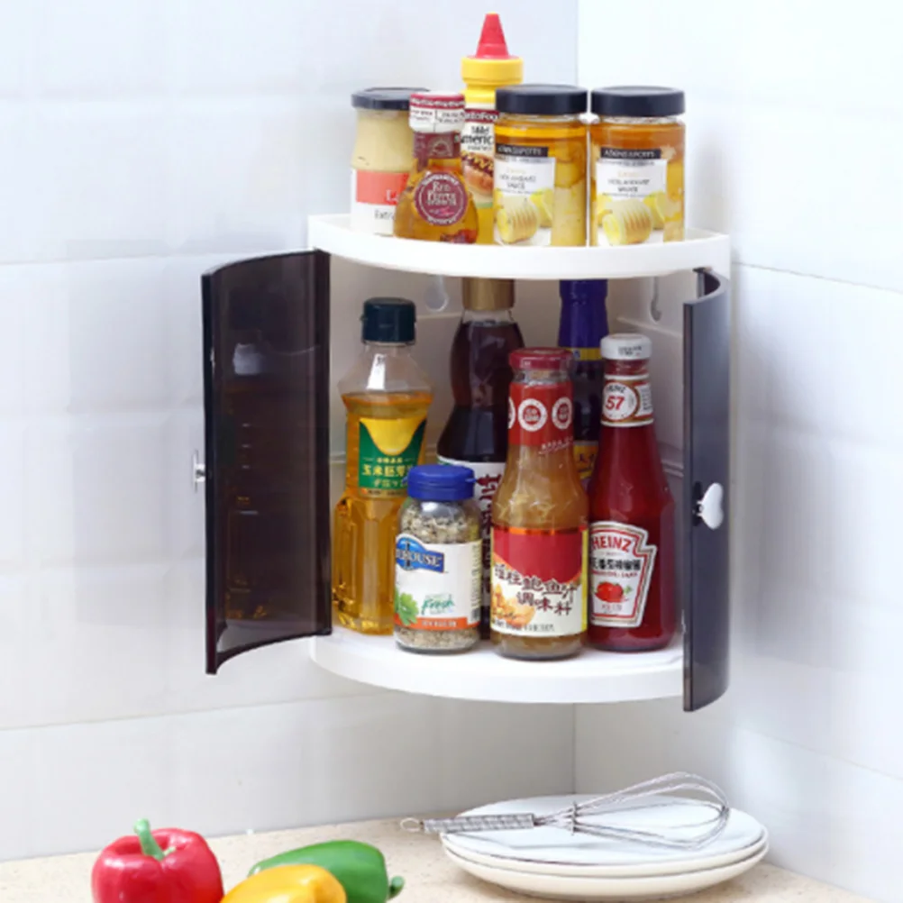1 Set Bathroom Shelf Plastic Triangle Storage Rack Wall-Absorbing Cosmetic Storage Box Free Punching Bathroom Accessories