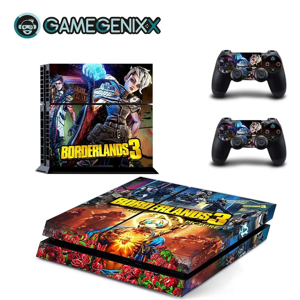 Borderlands 3 GAMEGENIXX кожаный виток винилопласта с наклейкой чехол Полный набор для PS4 консоли и 2 контроллера-borderland 3 - Цвет: Borderlands 3