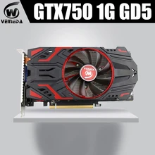 بطاقة رسومات Veineda GTX750 بسعة 1 جيجابايت GDDR5 ، بطاقات رسومات كمبيوتر مكتبي للألعاب ، بطاقات رسومات فيديو تدعم DVI/HDMI PCI-E X16 3.0(China)