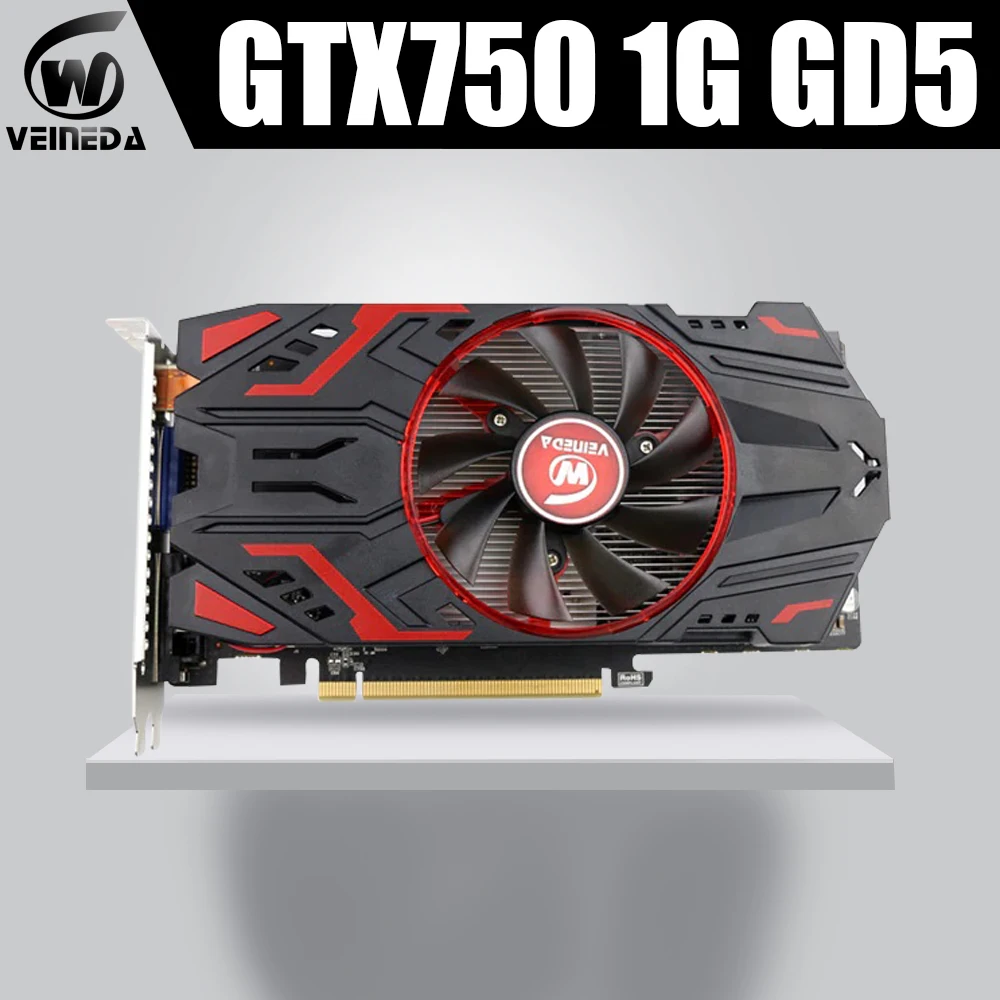 Placas de Vídeo Veineda Placa Gráfica Gaming Desktop Computador pc Suporte Dvi – Hdmi Pci-e X16 3.0 Gtx750 1 gb Gddr5