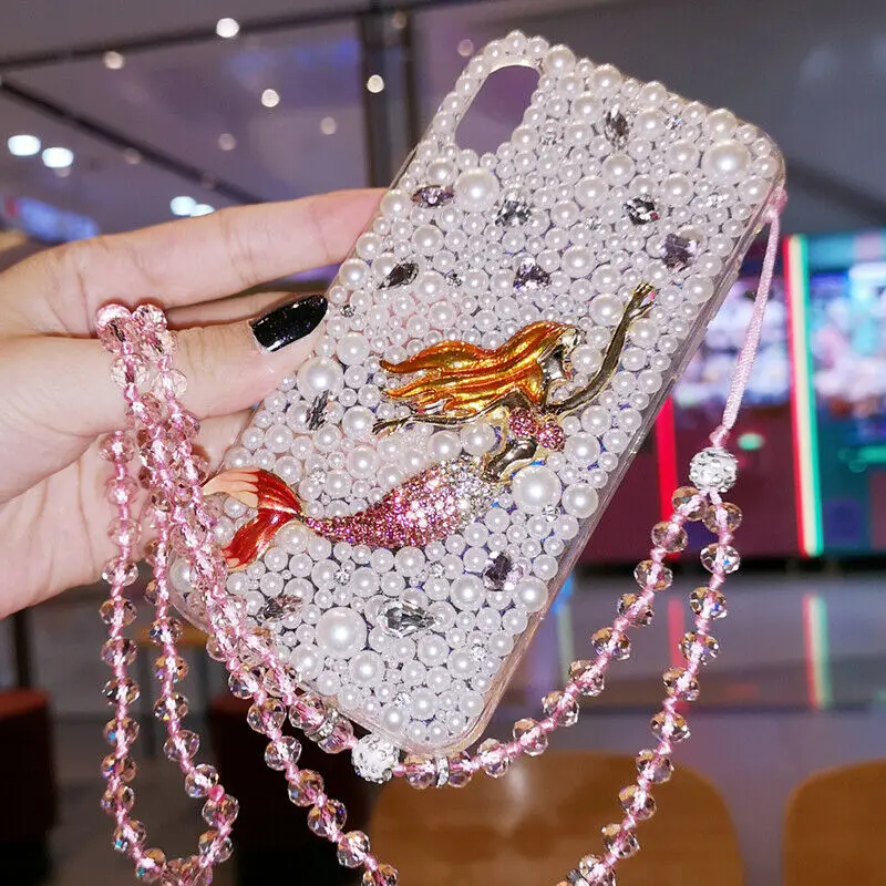 Блестящий симпатичный чехол для телефона со стразами и 3D камнями iphone 11 Pro MAX XS XR X SE
