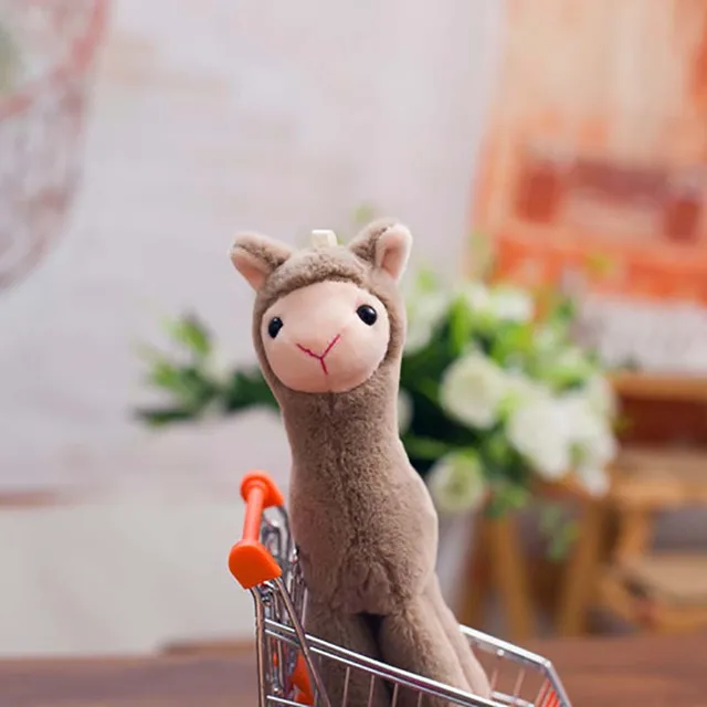 1Pcs Cartoon Simulation Alpaca Key Chain Plush Toy PP Cotton Alpaca Shape Girl Bag Pendant Children Plush Doll Toy 4