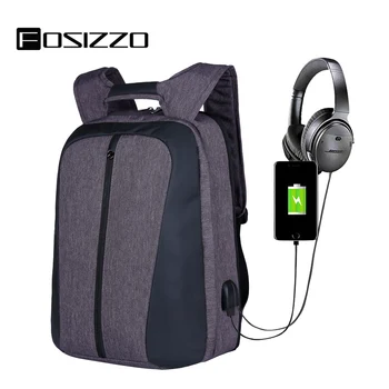 

FOSIZZO Anti-theft Bag Men Laptop Rucksack Travel Backpack Large Capacity Business USB Charge College Student School FS4009