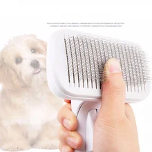 Многоцветный собачья расческа для волос щетка Автоматическая Чистящая Щетка для домашнего животного щетка для домашних животных Pet щетка для вычесывания животных оптом гребни для собак