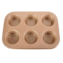 6 полости формы для выпечки, геометрическая форма для кексов, алмазная жестяная Форма для кексов, БЫСТРОРАЗЪЕМНАЯ форма для кексов, для пудинга, десерта, шоколада, инструменты для выпечки