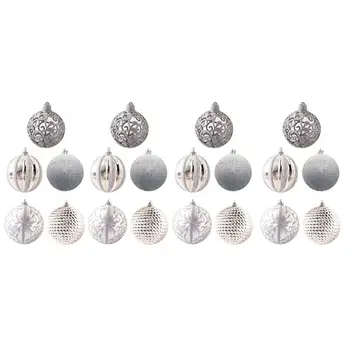 

20pcs Christmas Hanging Balls Decorations Christmas Balls Set Christmas Tree Hanging Pendant Ornament Layout Props (RandomColor)