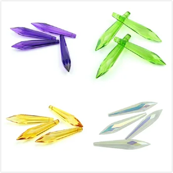

76mm All Colors Lighting Crystal Parts Glass Chandelier Pendant Trimming Prism Multifaceted Hanging Drops