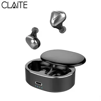 

CLAITE T50 TWS bluetooth 5.0 Earphone DSP Noise Cancelling 6D Stereo Sound Binaural HD Call Sport Headset With Mic for X XR