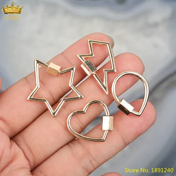 

10Pcs DIY Pendant Carabiner Screw Clasps Accessories For Handmade Mesh Chains Punk Gothic Jewelry Components Making Supplies