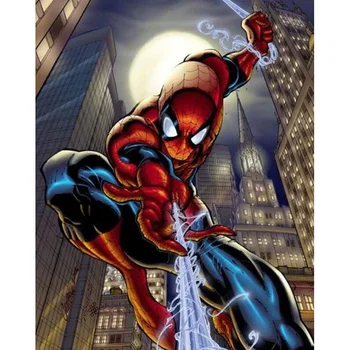 

Diamond Painting DIY 5D Spiderman Super Hero Picture of Rhinestone Cross Stitch Full Square Diamond Mosaic Cartoon Home Decor
