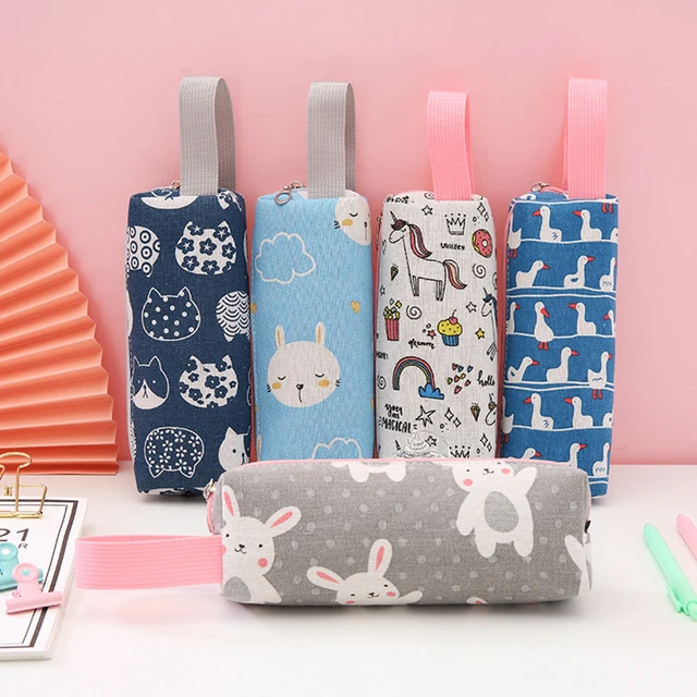 Trousse à crayons double couche, grande trousse scolaire, Kawaii,  surintendant, fournitures scolaires - AliExpress