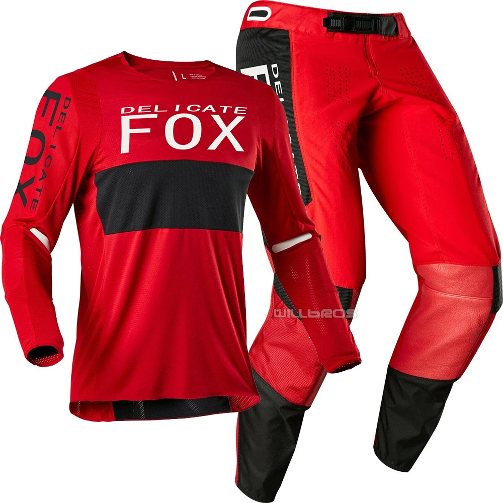 

2020 Racing 360 Linc Delicate Fox Motocross Adult Gear Set Motorcycle Red Black Suit